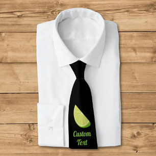 Lime Slice Neck Tie