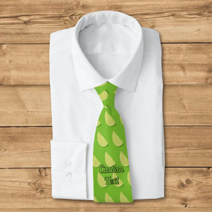 Lime Slice Neck Tie
