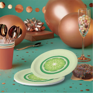 Lime Slice Paper Plates