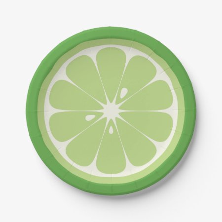 Lime Slice Paper Plates