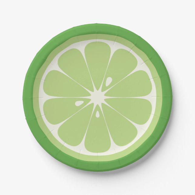 Lime Slice Paper Plates (Front)