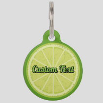 Lime Slice Pet ID Tag