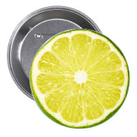 Lime Slice Pinback Button