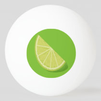 Lime Slice Ping Pong Ball