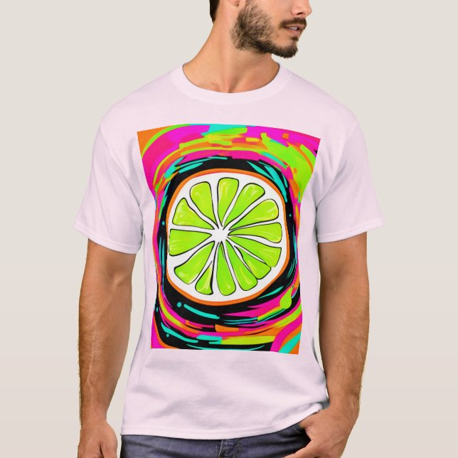 Lime Slice Pop Art T-Shirt (Front)