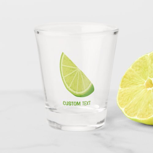 Lime Slice Shot Glass
