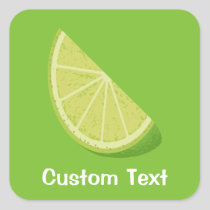 Lime Slice Square Sticker
