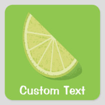 Lime Slice Square Sticker