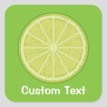 Lime Slice Square Sticker