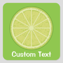 Lime Slice Square Sticker