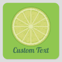 Lime Slice Square Sticker
