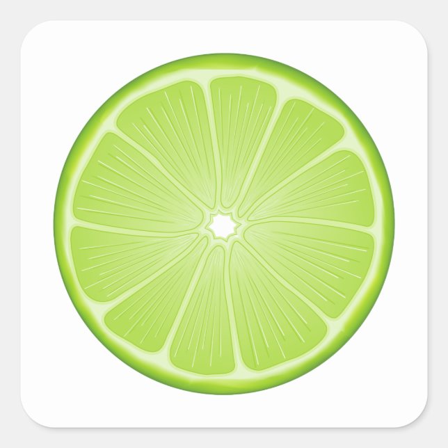 Lime Slice Square Sticker (Front)