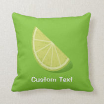 Lime Slice Throw Pillow