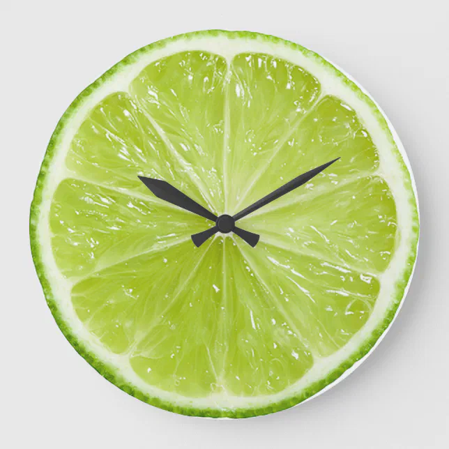 lime slice wall clock | Zazzle