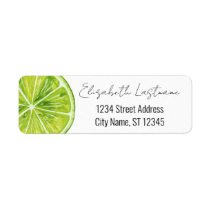 Lime Slice - Whimsical Return Address Label