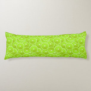 Lime slices body pillow
