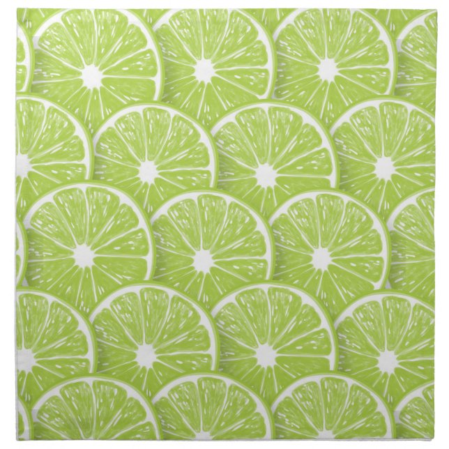 Lime slices cloth napkin (Front)