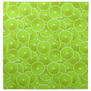 Lime slices cloth napkin