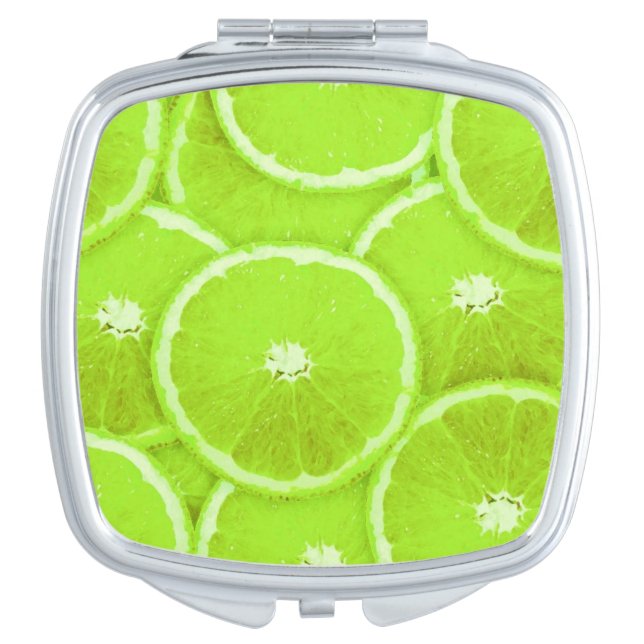 Lime slices compact mirror (Front)