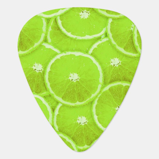 Lime slices guitar pick (Front)