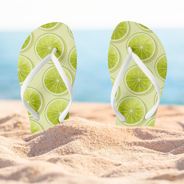 Lime Slices on Light Yellow Flip Flops (Creator Uploaded)