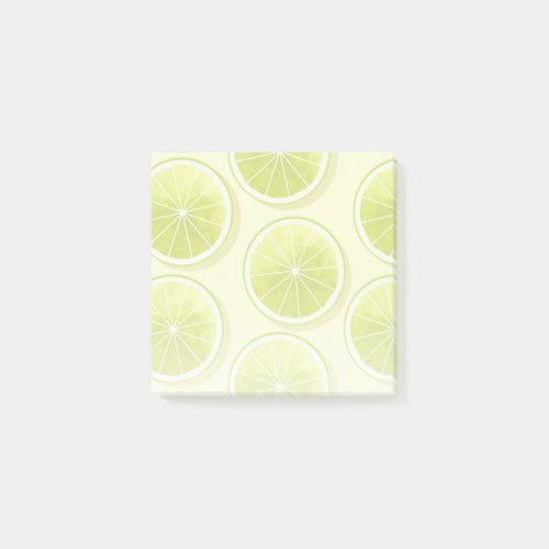 Lime Slices on Light Yellow Post_it Notes