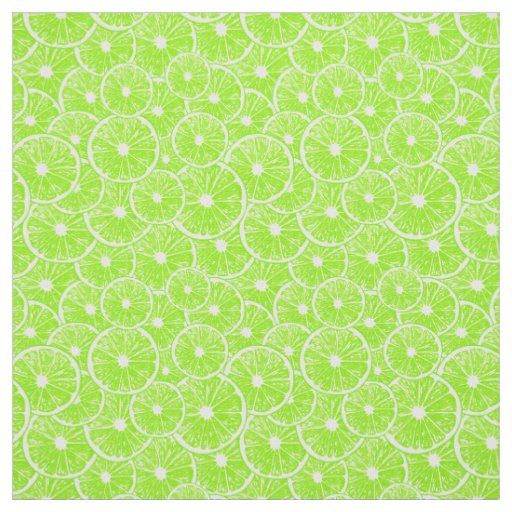 Lime slices pattern fabric