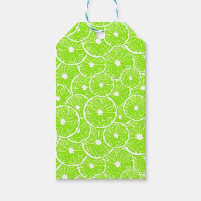 Lime slices pattern gift tags (Front)