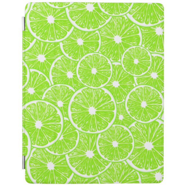 Lime slices pattern iPad smart cover (Front)