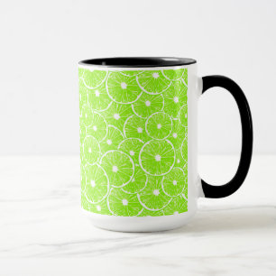 Lime slices pattern mug