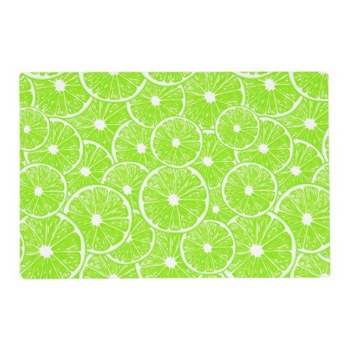 Lime slices pattern placemat