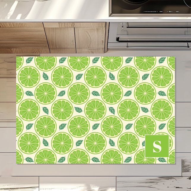 Lime Slices Personalized Kitchen Rug (Creator Uploaded)