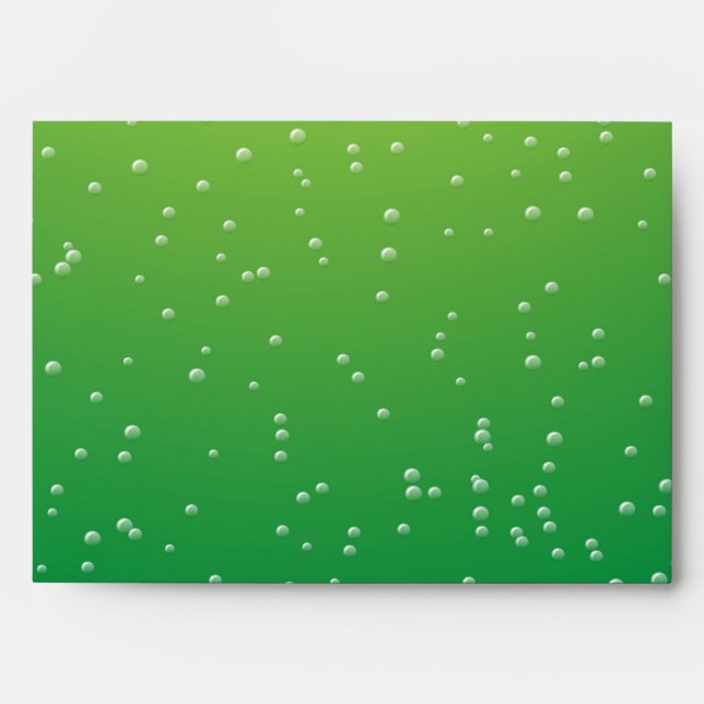 Lime Soda with Tiny Bubbles Background Art Envelope (Front)
