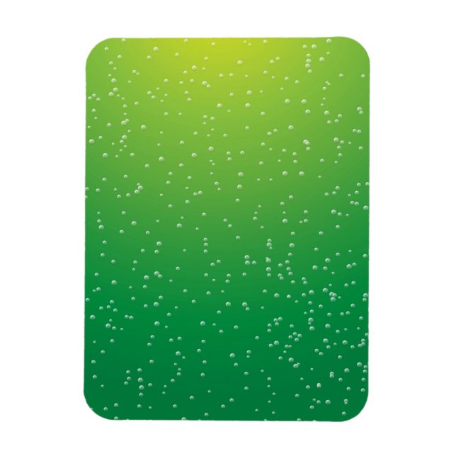 Lime Soda with Tiny Bubbles Background Art Magnet (Vertical)