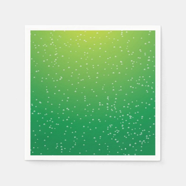 Lime Soda with Tiny Bubbles Background Art Napkins (Front)