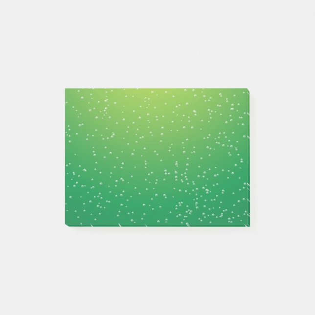 Lime Soda with Tiny Bubbles Background Art Post-it Notes (Front)