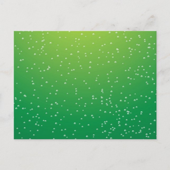 Lime Soda with Tiny Bubbles Background Art Postcard (Front)