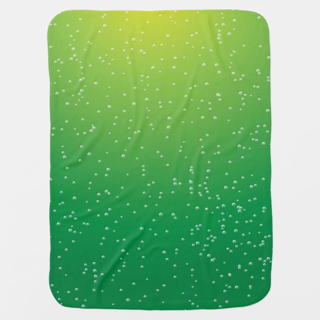 Lime Soda with Tiny Bubbles Background Art Receiving Blanket (Front)