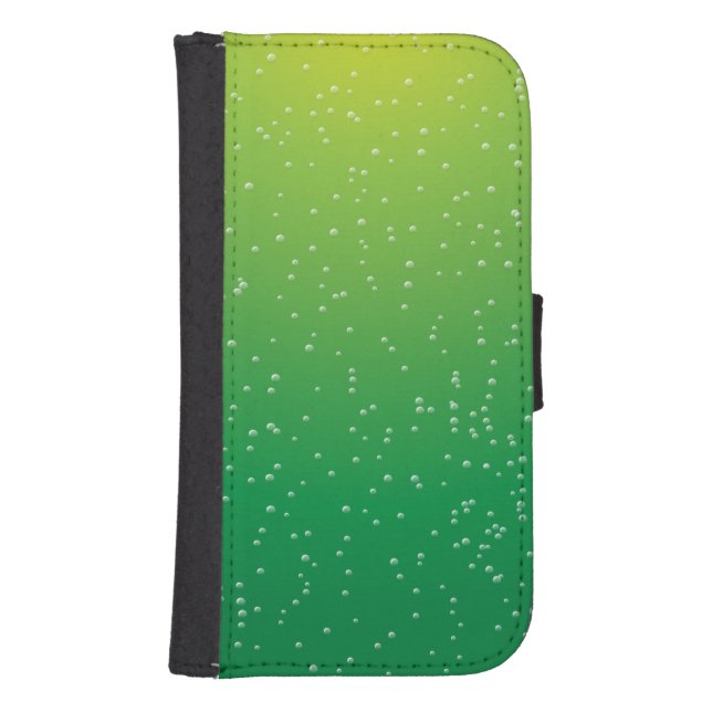 Lime Soda with Tiny Bubbles Background Art Samsung Galaxy Wallet Case (Front)