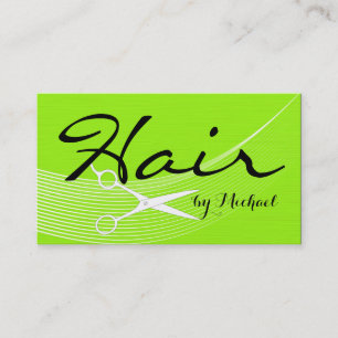 Lime Solid Hair Stylist Appointment #6 Card