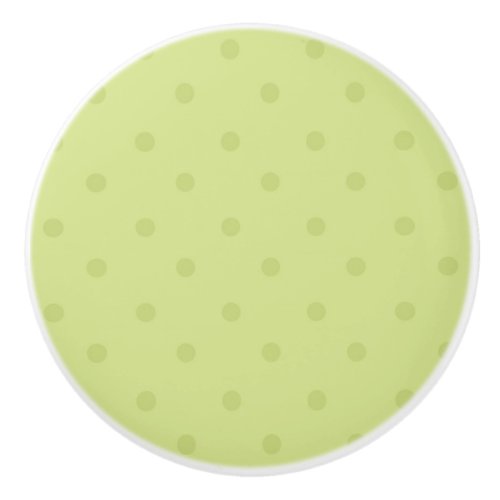 Lime Spring Green Polka Dot Dresser Cabinet Knobs