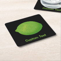 Lime Square Paper Coaster