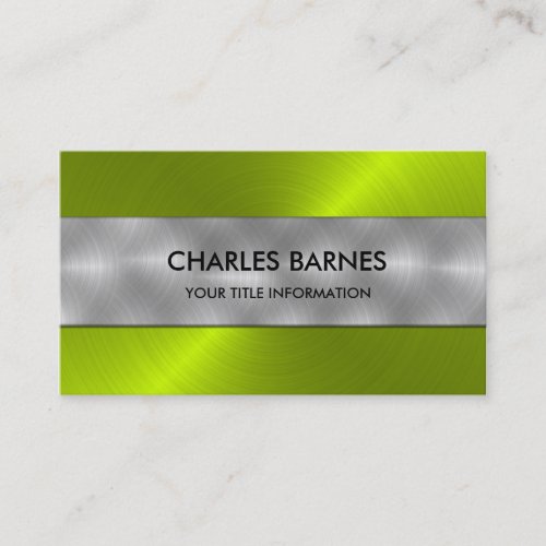 Lime Stainless Steel Business Card