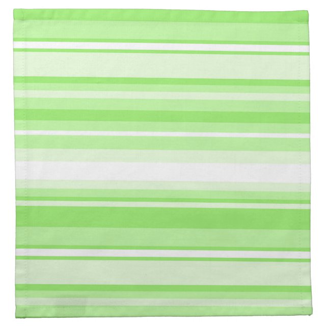 Lime stripes cloth napkin (Front)