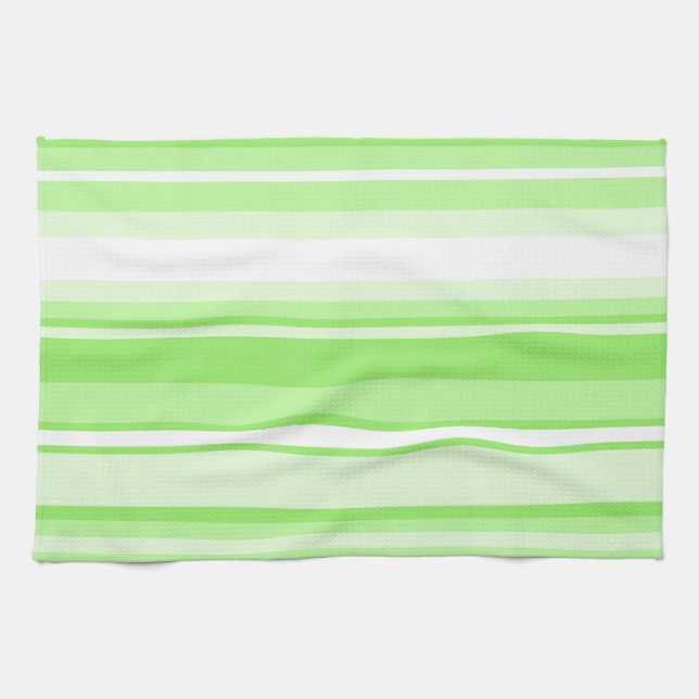 Lime stripes kitchen towel (Horizontal)