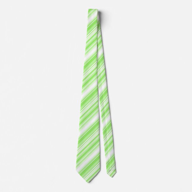 Lime stripes neck tie (Front)