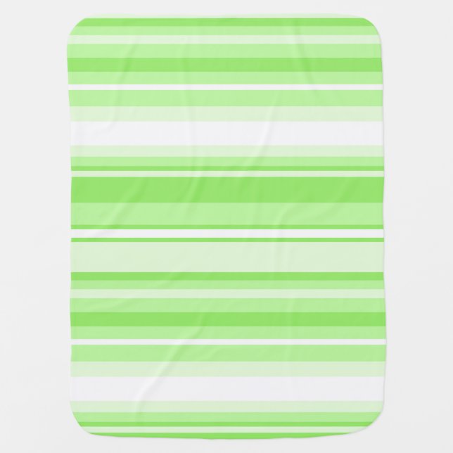 Lime stripes receiving blanket (Front)