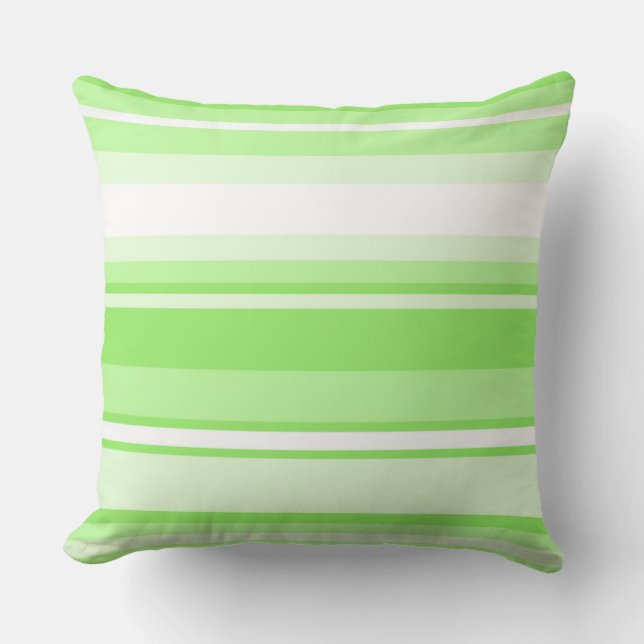 Lime stripes throw pillow (Front)