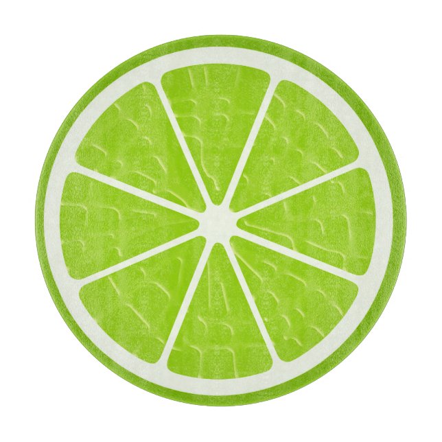 Lime Stylized Fruit Slice Cutting Board (Front)