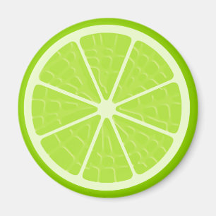 Lime Stylized Fruit Slice Magnet